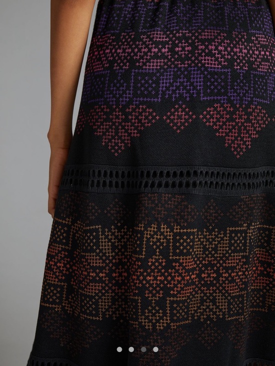 Anthropologie Cecilia Prado Abstract Maxi Sweater Dress Women’s Medium - Picture 3 of 9